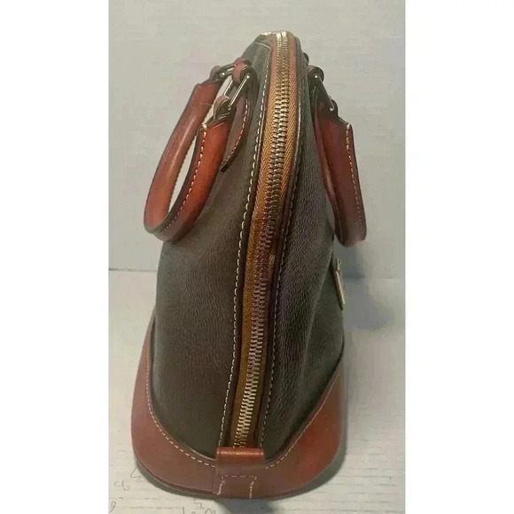 Dooney And Bourke VGC Leather Zip Lined Domed Satchel Handbag Footed See Notes - Picture 4 of 11